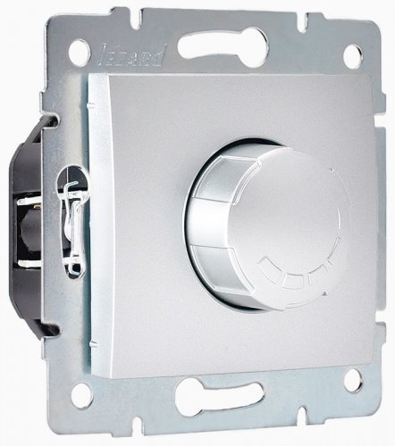Светорегулятор поворотный без рамки Lezard Karina 40-1000Вт матовое серебро картинка